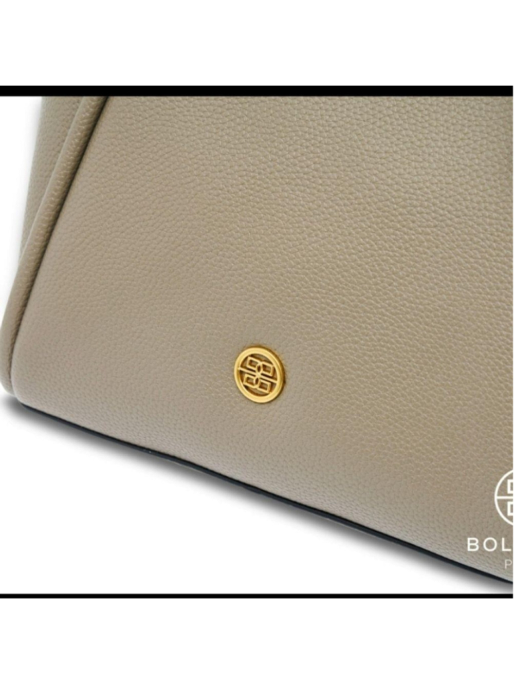 Bolvaint Gray Leather Tote Shoulder Bag - Picture 2 of 16